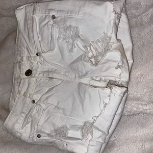white jean shorts